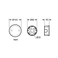 FAMATEL Razvodna kutija, podžbuk 80x40, IP30