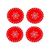 CASA SELECCIÓN Crveni podmetači za čaše u setu 4 kom s božićnim motivom