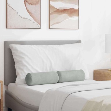 Valjkasti jastučići set 2 kom Ø15×40 cm, svjetlosivi
