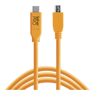 TETHER TOOLS Kabel za fotoaparat USB-C to 2.0 Mini-B 5-Pin, 4,60 m, narančasti