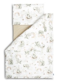 SENSILLO Set posteljine, 135x100 cm, slonići
