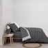 DOUCEUR D'INTÉRIEUR Navlaka Aristide 240x220 cm za bračni/produženi krevet od pamučnog materijala bijela/tamno siva