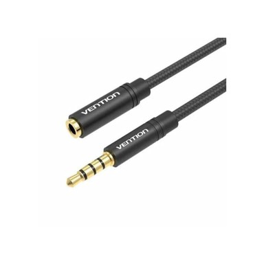 Vention Cotton Braided 3.5mm Audio Extension Cable 1M Black VEN-BHBBF