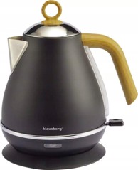 KLAUSBERG Električni kuhalo za vodu od nehrđajućeg čelika 1,7 l, crno