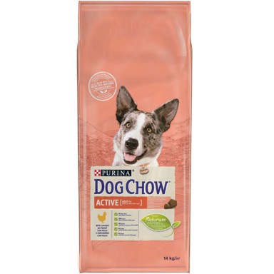 DOG CHOW Suha hrana za pse Adult Active Piletina, 14 kg