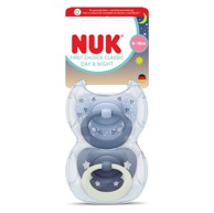 NUK Duda varalica silikon First Choice Classic Day & Night 6-18 m 2 kom sort