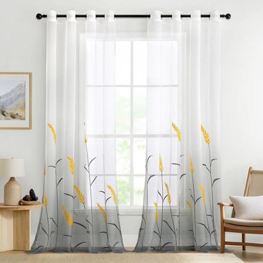 NIKCORP Poluprozirne voalne zavjese tekstura zrna, 2 kom, 140x245 cm, bijele