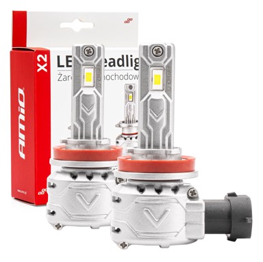 AMIO X2 Series LED Headlight žarulje, H8/H9/H11, do 395% više svjetla, 6500K, bijela