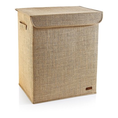 MIOLI DECOR Svjetlo smeđa košara za rublje od jute 67 l 