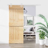 Klizna vrata 80x210 cm, prirodno-bijela
