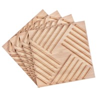 VEVOR Zidni paneli 3D letvice 50 x 50 x 2,56 cm svijetlo drvo