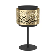 Stolna lampa Sandbach, E27, prom 200, mesing/crna