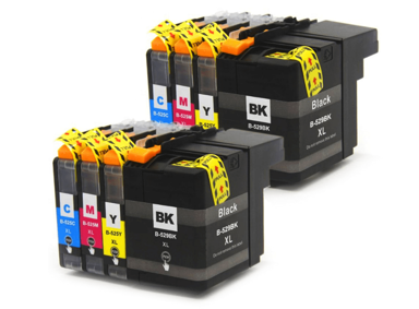 TISKAJPOCENI Zamjenska tinta Brother LC529XL BK 2X + 6 × LC525XL C,Y,M / DCP-J100, J105, MFC-J200, 2X BK,C,Y,M