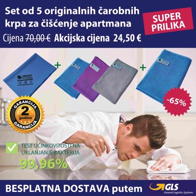 Set originalnih čarobnih krpa za čišćenje apartmana