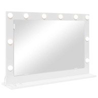 Ogledalo s LED svjetlima 80x55x18 cm, bijelo