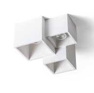 RENDL Stropna svjetiljka Jack III, gips, 230 V, LED GU10, 3x5 W