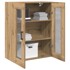 Ormar za zid s staklenim vratima Hrast 69.5x34x90 cm