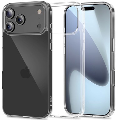 TECH-PROTECT Maskica za iPhone 17 Pro Max, Flexair Hybrid, prozirna