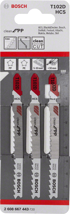 BOSCH Listovi za ubodnu pilu T102D 2608667443, 3 kom.