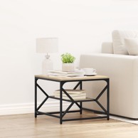 Stolić za kavu s policom od sonoma hrasta – 51x50x40 cm – Izrađen od konstruiranog drveta