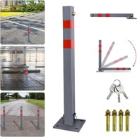 WILTEC stup za parkirno mjesto 70 cm čelik s reflektirajućim trakama 