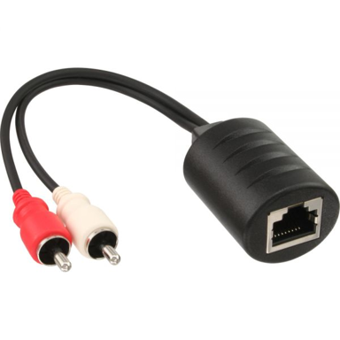 INLINE AV ekstender 89001, do 50 m, crni