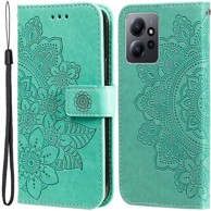 Preklopna futrola za Xiaomi Redmi Note 12 4G, cvijet mandale, zelena