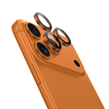 BENKS Zaštita za kameru od kaljenog stakla DR Sapphire za iPhone 17 Pro/17 Pro Max, 3 kom, narančasta
