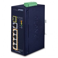 PLANET Industrijski switch, 6 portova, 4x 1G 802.3at PoE RJ45, 1x GbE, 1x 100/1000X SFP