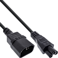 INLINE Kabel za napajanje 16551, IEC C14-C5, 1 m, crna