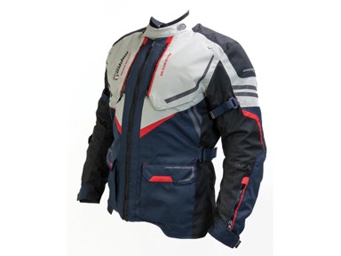 CAPPA RACING Moto jakna ENZO, tekstilna, plava / crvena, muška, veličina 3XL