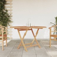 Sklopivi vrtni stol Ø 120 x 75 cm od masivne tikovine