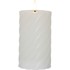 STAR TRADING Bijela voštana LED svijeća Flamme Swirl, visina 15 cm