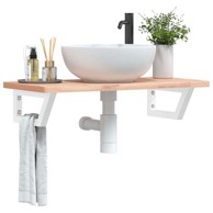 Trapezni nosači polica za lavabo-umivaonik, 15 x 35 cm, bijeli, 2 komada