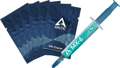 ARCTIC Termalna pasta MX-6, 4g, 6x MX Cleaner maramica