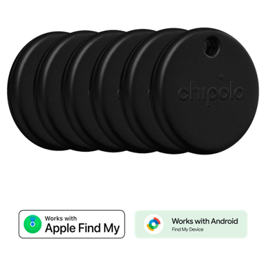 CHIPOLO Bluetooth lokator Pop, crni, 6 kom CH057