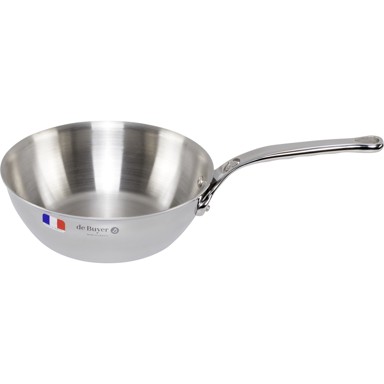 DE BUYER Tava AFFINITY PAN STAINLESS STEEL CURVED 20 cm