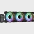 AEROCOOL Set računalnih ventilatora Mirage 12 ARGB Pro, 12 cm, crni