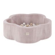PLUSH NEST Bazen s 200 loptica Cvijet, 95x30 cm, svijetlo rozi