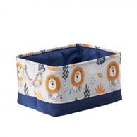 LIVEFY Koš za igračke Lion, 30×40 cm, plava