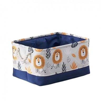LIVEFY Koš za igračke Lion, 30×40 cm, plava
