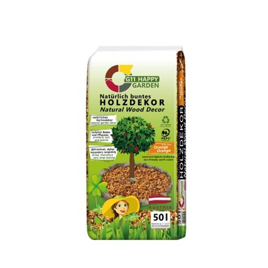 HAPPY GARDEN Dekorativna kora, ukrasna, narančasta, 50 L 10-40 mm