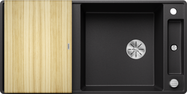 BLANCO Sudoper Axia III XL 6 S-F InFino, Silgranit, daska drvo, grafit