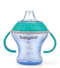 BABYONO Neprolijevajuća čaša 180 ml Natural, plava