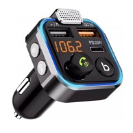 MALATEC Auto FM odašiljač LED 20W Bluetooth 5.0 2x USB 12-24V