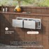 VEVOR BBQ Ladica s dvostrukim horizontalnim ladicama 75x25 cm, srebrna