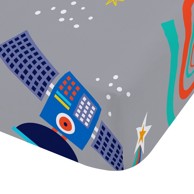 CATHERINE LANSFIELD Dječja plahta s gumom za krevet za jednu osobu 90x190 cm Lost In Space siva