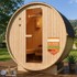 HOMESTAR Bačvasta sauna Spitzbergen s grijačem, 120 cm, 36 kW, za 2 osobe
