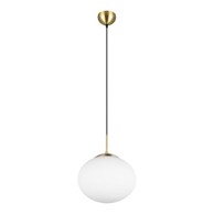 TRIO Bijela/u zlatnoj boji viseća svjetiljka sa staklenim sjenilom ø 30 cm Fomento 