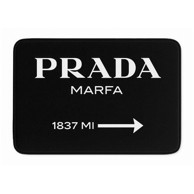 MILA HOME Crna od samta kupaonska prostirka 60x100 cm Prada